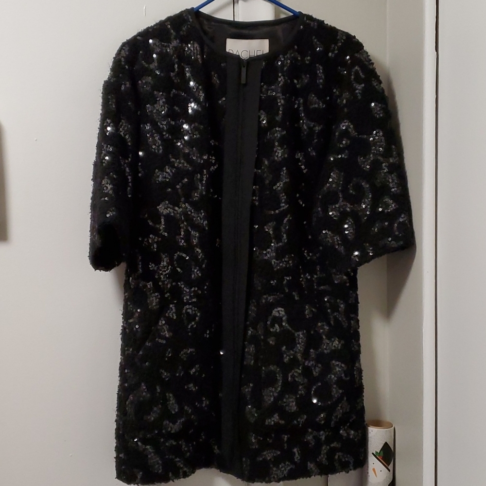 RACHEL Rachel Roy Black Sequin Jacket/Coat